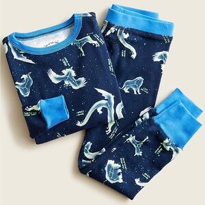 NWT J.Crew Crewcuts Constellation Glow In Dark Long Sleeve Boys Pajamas Size 8